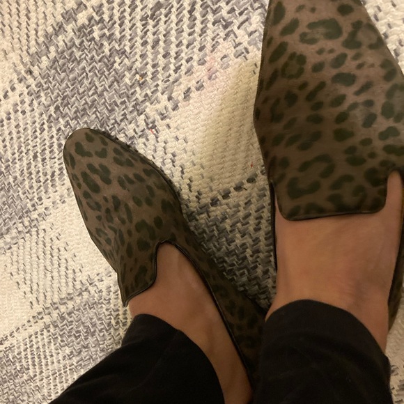 Auth Jimmy Choo Animal Print Brown Black Flats - Picture 4 of 14
